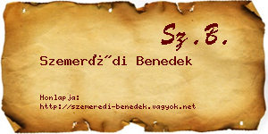 Szemerédi Benedek névjegykártya
