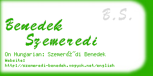 benedek szemeredi business card